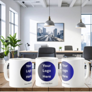 Professional Custom Text Logo Coffee Mug