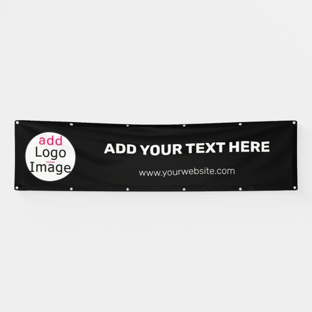 Professional Customisable Business  Brand Black   Banner (Horizontal)