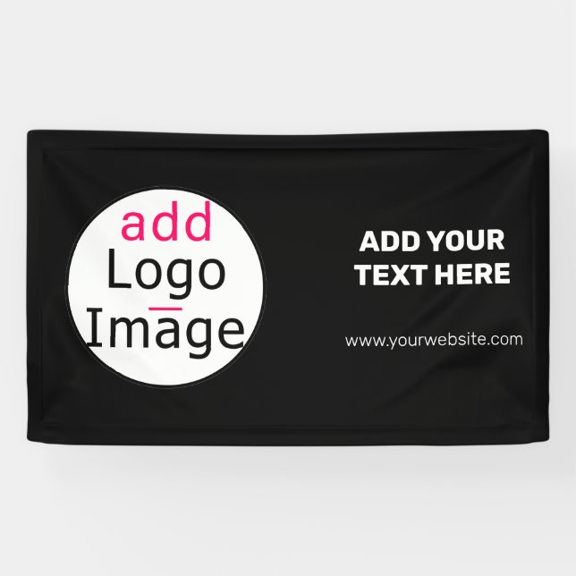 Professional Customisable Business  Brand Black   Banner (Horizontal)