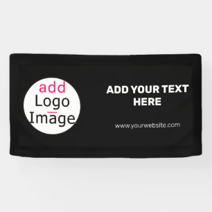 Professional Customisable Business  Brand Black   Banner