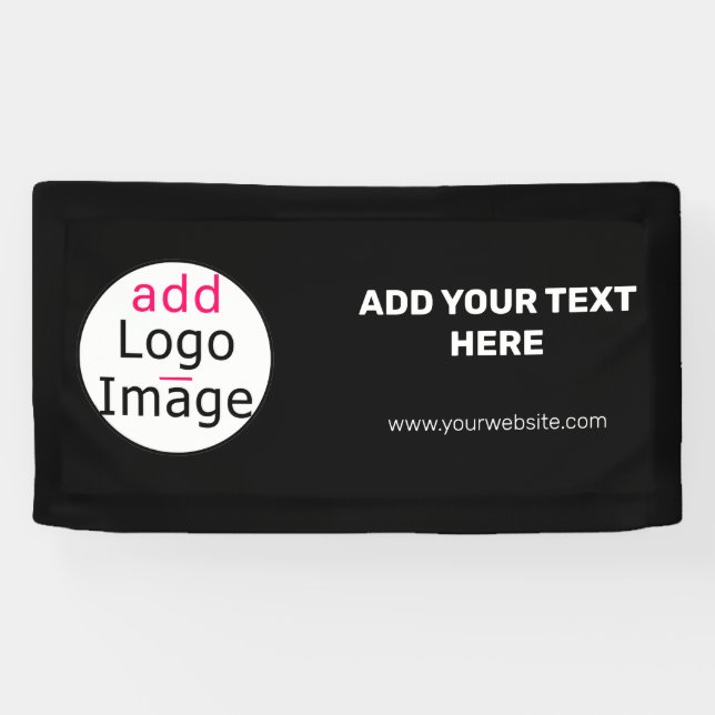 Professional Customisable Business  Brand Black   Banner (Horizontal)