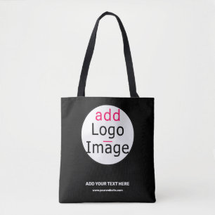 Professional Customisable Business Brand Black Tote Bag