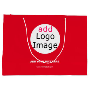 Professional Customisable Business Chic Vivid Red Large Gift Bag