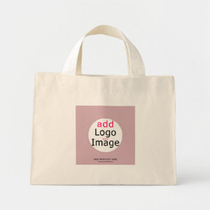 Professional Customisable Business Dusty Rose Hue  Mini Tote Bag