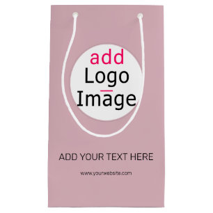 Professional Customisable Business Dusty Rose Hue Small Gift Bag