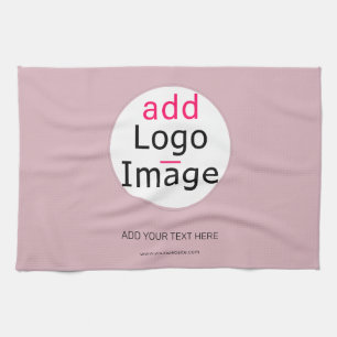 Professional Customisable Business Dusty Rose Hue  Tea Towel