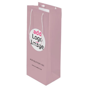 Professional Customisable Business Dusty Rose Hue Wine Gift Bag