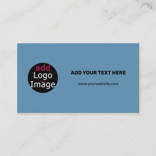 Professional Customisable Stylish Dusty Blue Enclosure Card (Front)