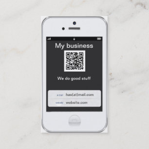 Professional Customisable white iPhone Design Business Card