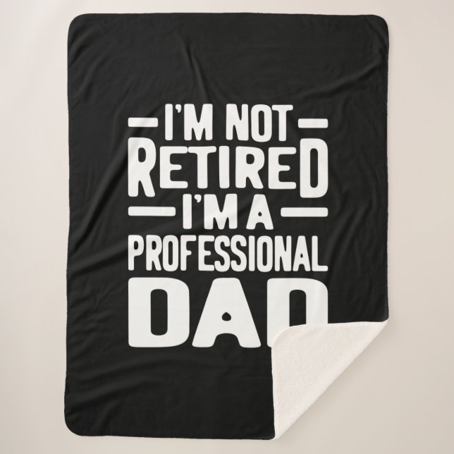 Professional Dad Retirement Gift Sherpa Blanket (Front)