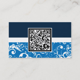 professional damask QR code Business Card