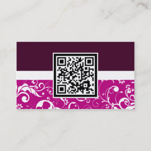 professional damask QR code Business Card