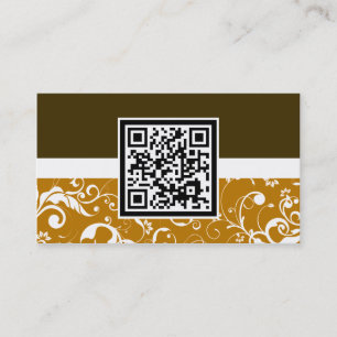 professional damask QR code Business Card