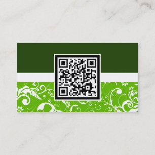 professional damask QR code Business Card
