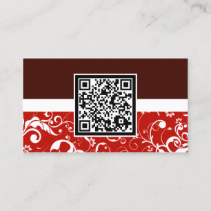 professional damask QR code Business Card