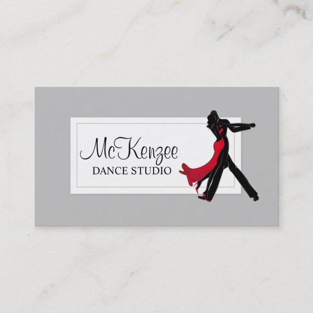 Professional Dance Studio, Instructor Business Card (Front)