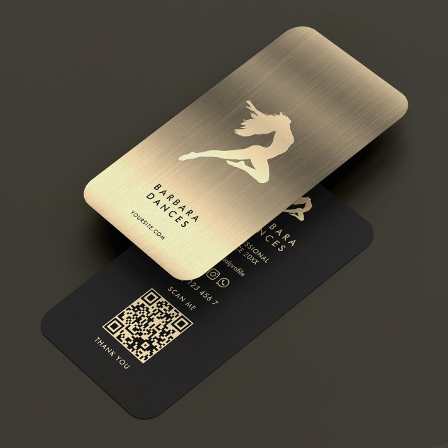 Professional Dancer Elegant Gold Choreographer Business Card (Professional Dancer Elegant Gold Choreographer Business Card
)