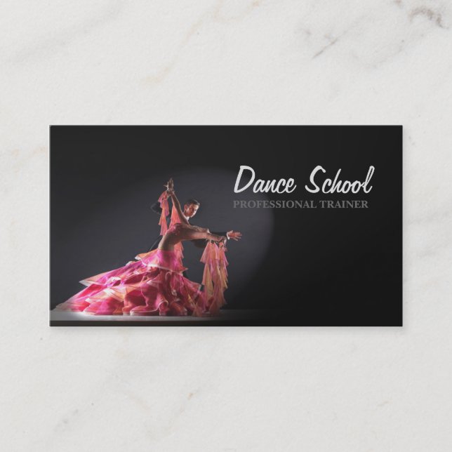 Professional Dancer Studio Dance School Card (Front)