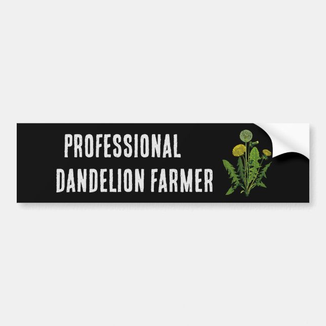 Professional Dandelion Farmer Bumper Sticker (Front)