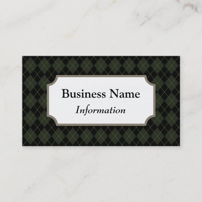 Professional Dark Green Business Card (Front)