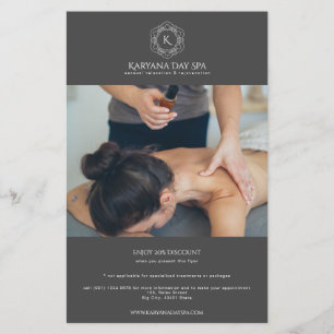 Professional Dark Grey Spa Wellness Elegant  Flyer