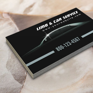 Professional Dark Limo & Taxi Service Business Card