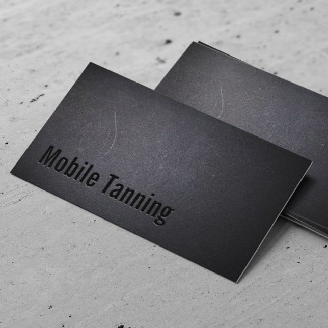 Professional Dark Mobile Tanning Salon Business Card (Creator Uploaded)
