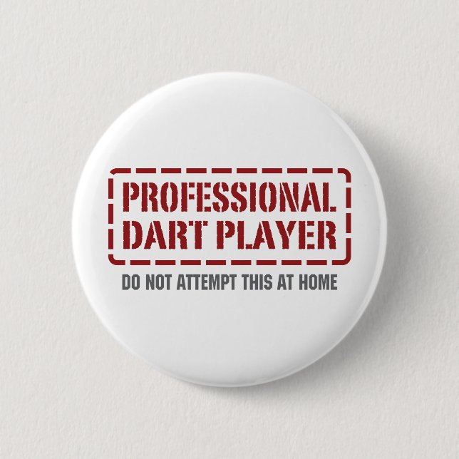 Professional Dart Player 6 Cm Round Badge (Front)