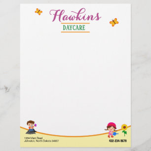 Professional Daycare Custom Letterhead
