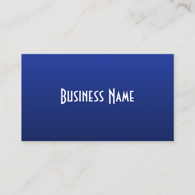 Professional Deep Blue Business Card (Front)