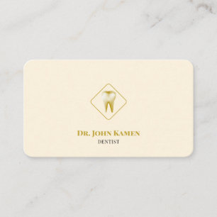 Professional Dental Unique Gold Business Card