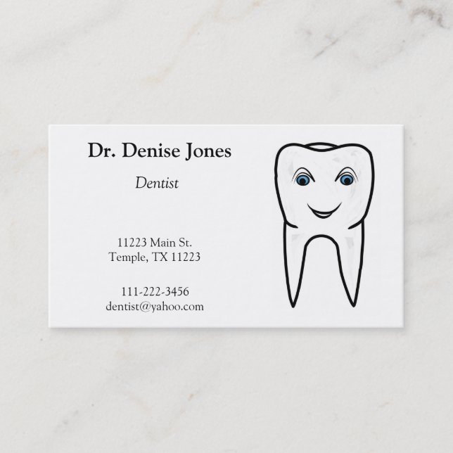 Professional Dentist Business Card (Front)