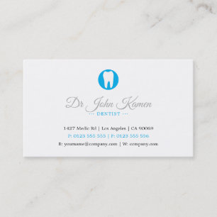Professional Dentist Deep Blue Business Card
