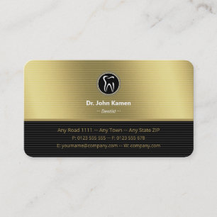 Professional Dentist    Gold Black Business Card