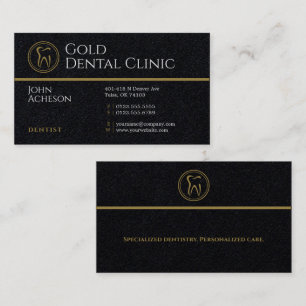 Professional Dentist    Gold Dental Clinic Business Card