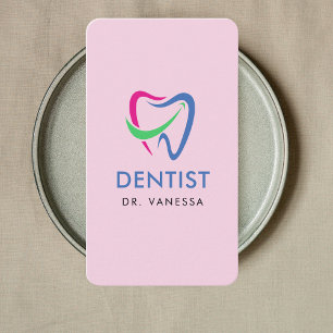 Professional Dentist Tooth Logo Dental Qr Code Business Card