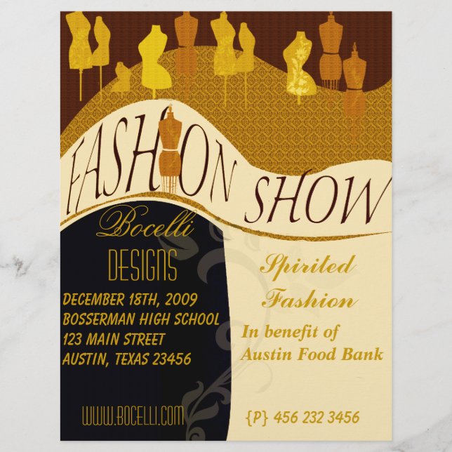 Professional Design Fashion Runway Show Invitation Flyer (Front)