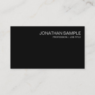 Professional Design Plain Black And White DeLuxe Business Card
