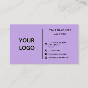 Professional Design Purple Business Card Example