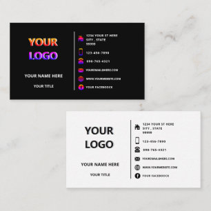 Professional Design Your Business Card Two Colours