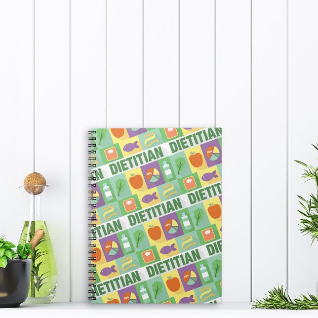 Professional Dietician Iconic Designed Spiral Notebook (Creator Uploaded)