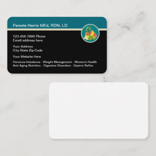 Professional Dietician Modern Design Business Card
