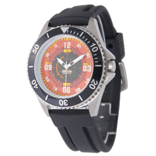 Professional Diver style scuba dive vintage orange Watch