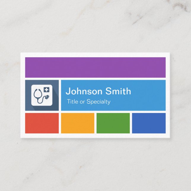 Professional Doctor - Creative Modern Metro Style Business Card (Front)