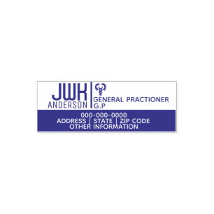 Professional Doctors healthcare DIY logo caduceus Self-inking Stamp