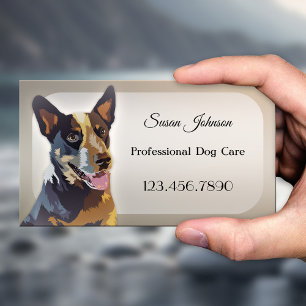 Professional Dog Care Grooming Business Card