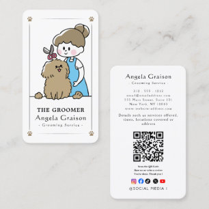 Professional Dog Groomer Business Card