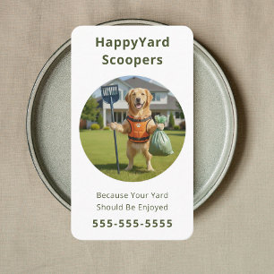 Professional Dog Poop Scooper Pet Waste Cleanup Business Card