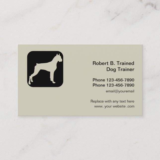 Professional Dog Trainer Business Card (Front)