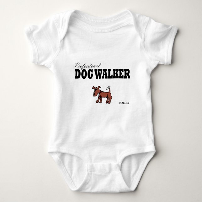 Professional Dog Walker Baby Bodysuit (Front)